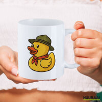 Kaffeetasse Quietscheente Pfadfinder Gummiente Jungpfadfinder 330ml