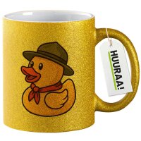 Glitzertasse Quietscheente Pfadfinder Gummiente...