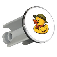 Waschbeckenstöpsel Quietscheente Pfadfinder Gummiente Jungpfadfinder 4cm Abflussstopfen