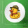 Button Quietscheente Pfadfinder Gummiente Jungpfadfinder rund
