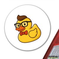 Aufkleber Quietscheente Nerd Gummiente Geek 10cm