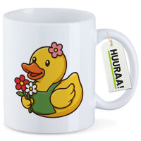 Kaffeetasse Quietscheente Floristin Gummiente...