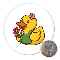 Magnet Quietscheente Floristin Gummiente Gärtnerin...