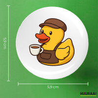 Button Quietscheente Barista Gummiente Barkeeper