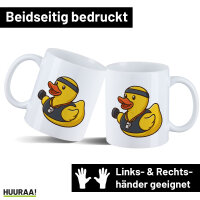 Kaffeetasse Quietscheente Fitness-Trainer Gummiente Coach...