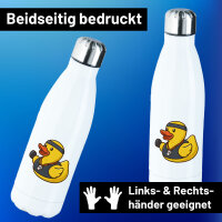Trinkflasche Quietscheente Fitness-Trainer Gummiente...