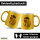 Glitzertasse Quietscheente Fussball-Trainer Gummiente 330ml