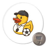 Magnet Quietscheente Fussball-Trainer Gummiente Coach...