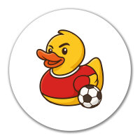 Aufkleber Quietscheente Fußballer Gummiente...