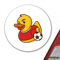 Aufkleber Quietscheente Fußballer Gummiente...