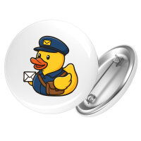 Button Quietscheente Postbote Gummiente Briefträger