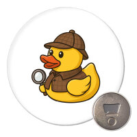 Magnet Quietscheente Detektiv Gummiente Ermittler 59mm...