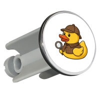 Waschbeckenstöpsel Quietscheente Detektiv Gummiente...