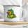 Emaille Tasse Quietscheente Dinosaurier Gummiente Gärtnerin 300ml Vintage