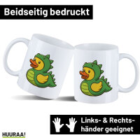 Kaffeetasse Quietscheente Dinosaurier Gummiente...
