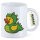 Kaffeetasse Quietscheente Dinosaurier Gummiente Gärtnerin 330ml