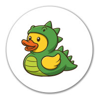 Aufkleber Quietscheente Dinosaurier Gummiente...