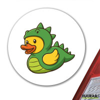 Aufkleber Quietscheente Dinosaurier Gummiente...