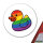Aufkleber Quietscheente LGBTQ Pride Comic Gummiente 10cm