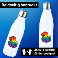 Edelstahl-Trinkflasche Quietscheente LGBTQ Pride Comic...