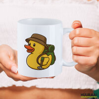 Kaffeetasse Quietscheente Wanderer Gummiente Hiking  330ml
