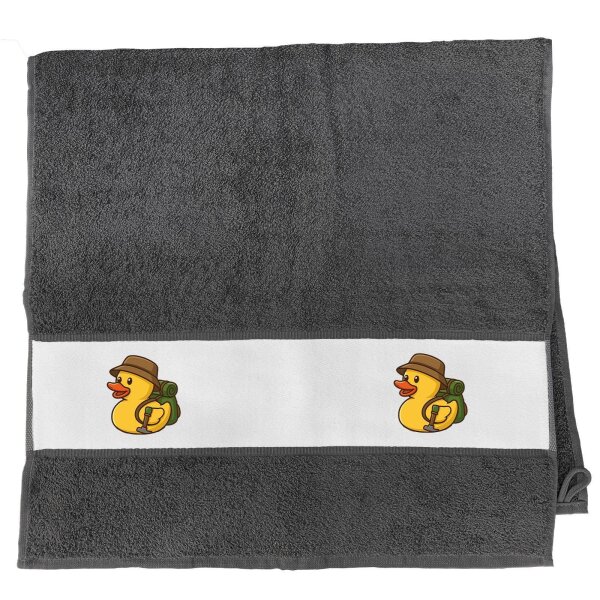 Handtuch Quietscheente Wanderer Gummiente Hiking  50x100cm