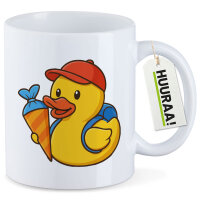Kaffeetasse Quietscheente Einschulung Gummiente...