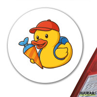 Aufkleber Quietscheente Einschulung Gummiente Schulanfang...