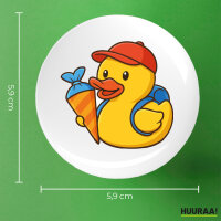 Button Quietscheente Einschulung Gummiente Schulanfang