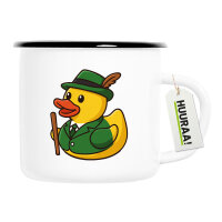 Emaille Tasse Quietscheente Schützenbruder Gummiente...