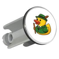 Waschbeckenstöpsel Quietscheente Schützenbruder Gummiente Schützenfest 4cm Abflussstopfen