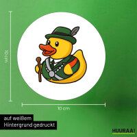 Aufkleber Quietscheente Schützenkönig Gummiente Schützenfest 10cm rund
