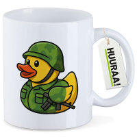 Kaffeetasse Quietscheente Soldat Gummiente Bundeswehr 330ml