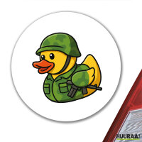 Aufkleber Quietscheente Soldat Gummiente Bundeswehr 10cm...