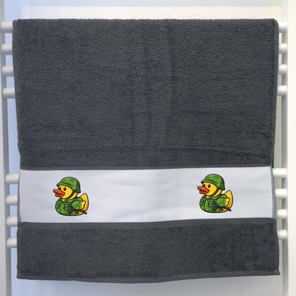 Handtuch Quietscheente Soldat Gummiente Bundeswehr 50x100cm