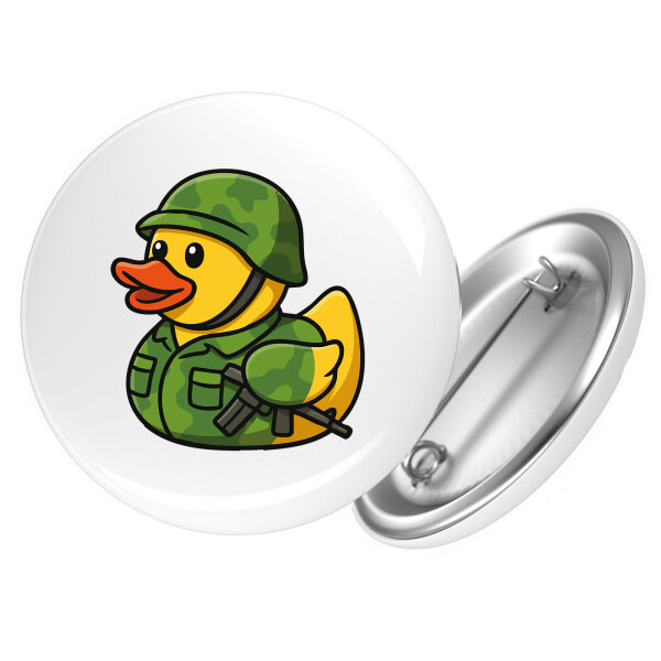 Button Quietscheente Soldat Gummiente Bundeswehr