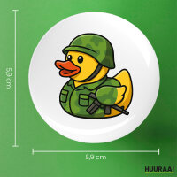 Button Quietscheente Soldat Gummiente Bundeswehr