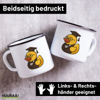 Emaille Tasse Quietscheente Professor Gummiente Lehrer...