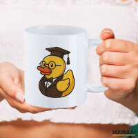 Kaffeetasse Quietscheente Professor Gummiente Lehrer 330ml