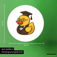 Aufkleber Quietscheente Professor Gummiente Lehrer 10cm