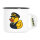 Emaille Tasse Quietscheente Taxi-Fahrer Gummiente Chauffeur 300ml Vintage