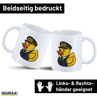 Kaffeetasse Quietscheente Taxi-Fahrer Gummiente Chauffeur...
