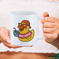 Kaffeetasse Quietscheente Malle Gummiente Mallorca 330ml