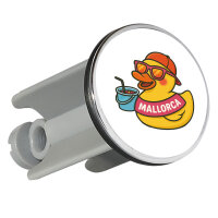 Waschbeckenstöpsel Quietscheente Malle Gummiente Mallorca 4cm Abflussstopfen