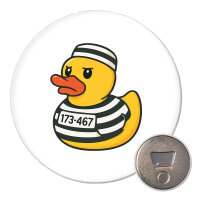 Magnet Quietscheente Gefängnis Gummiente Knast 59mm...