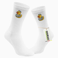 Unisex Socken Quietscheente Gefängnis Gummiente Knast Größe 37/46 White Motiv Tennissocken