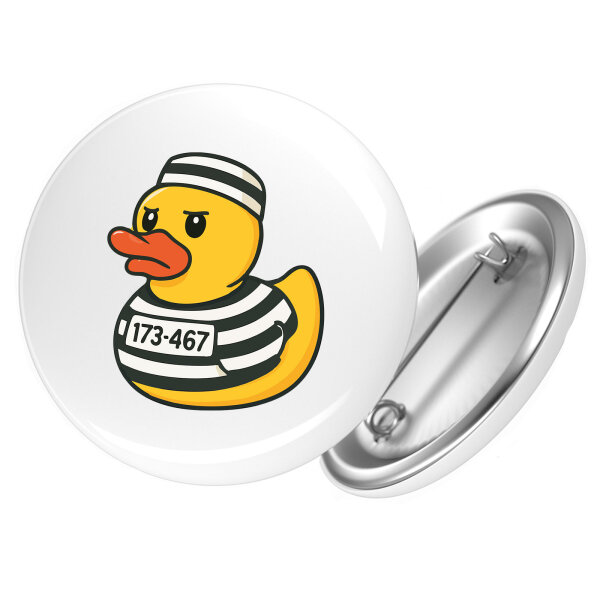 Button Quietscheente Gefängnis Gummiente Knast