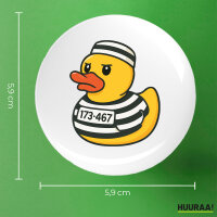 Button Quietscheente Gefängnis Gummiente Knast