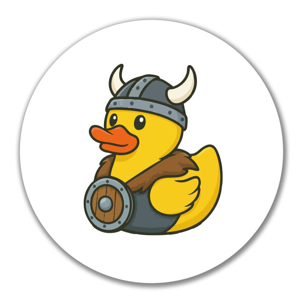 Aufkleber Quietscheente Wikinger Gummiente Viking 10cm