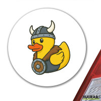 Aufkleber Quietscheente Wikinger Gummiente Viking 10cm